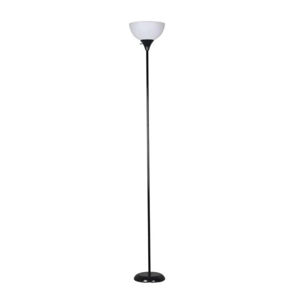 Mainstays 71" Floor Lamp Black with White Shade - Picture 1 of 4
